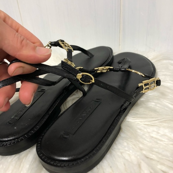 BCBG MaxAzria Audrina Black Thong Sandals - Picture 10 of 12
